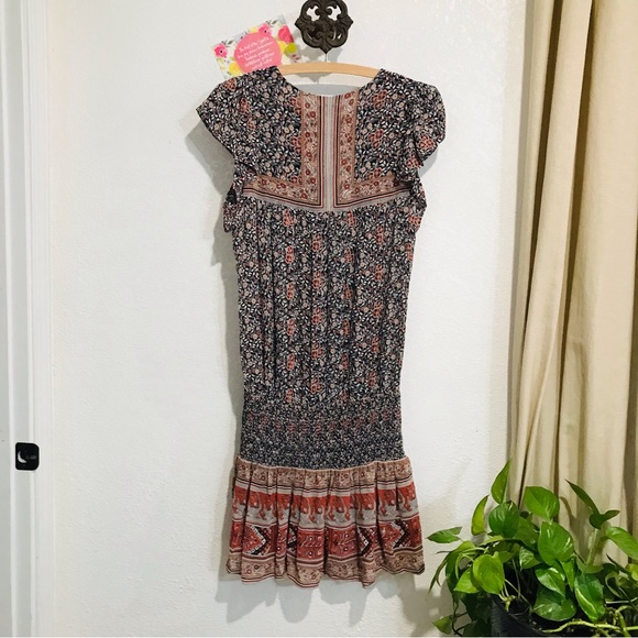 Ulla Johnson Dress Simone Floral Print Silk Cap Sleeve Blouson Mini Women Size 8 - Picture 8 of 16